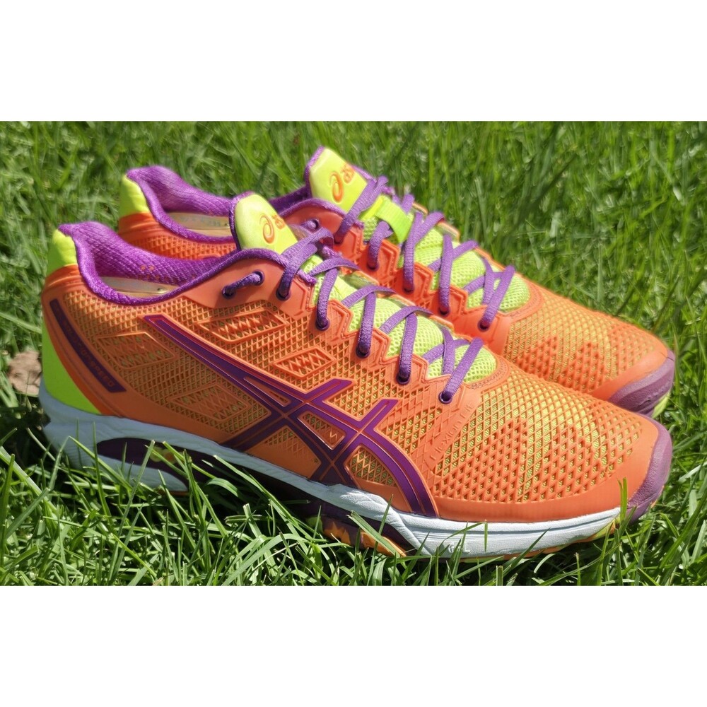 ASICS Gel Solution Speed 2 E450Y Tennis Shoe Women’s US 10.5 Coral Orange Purple